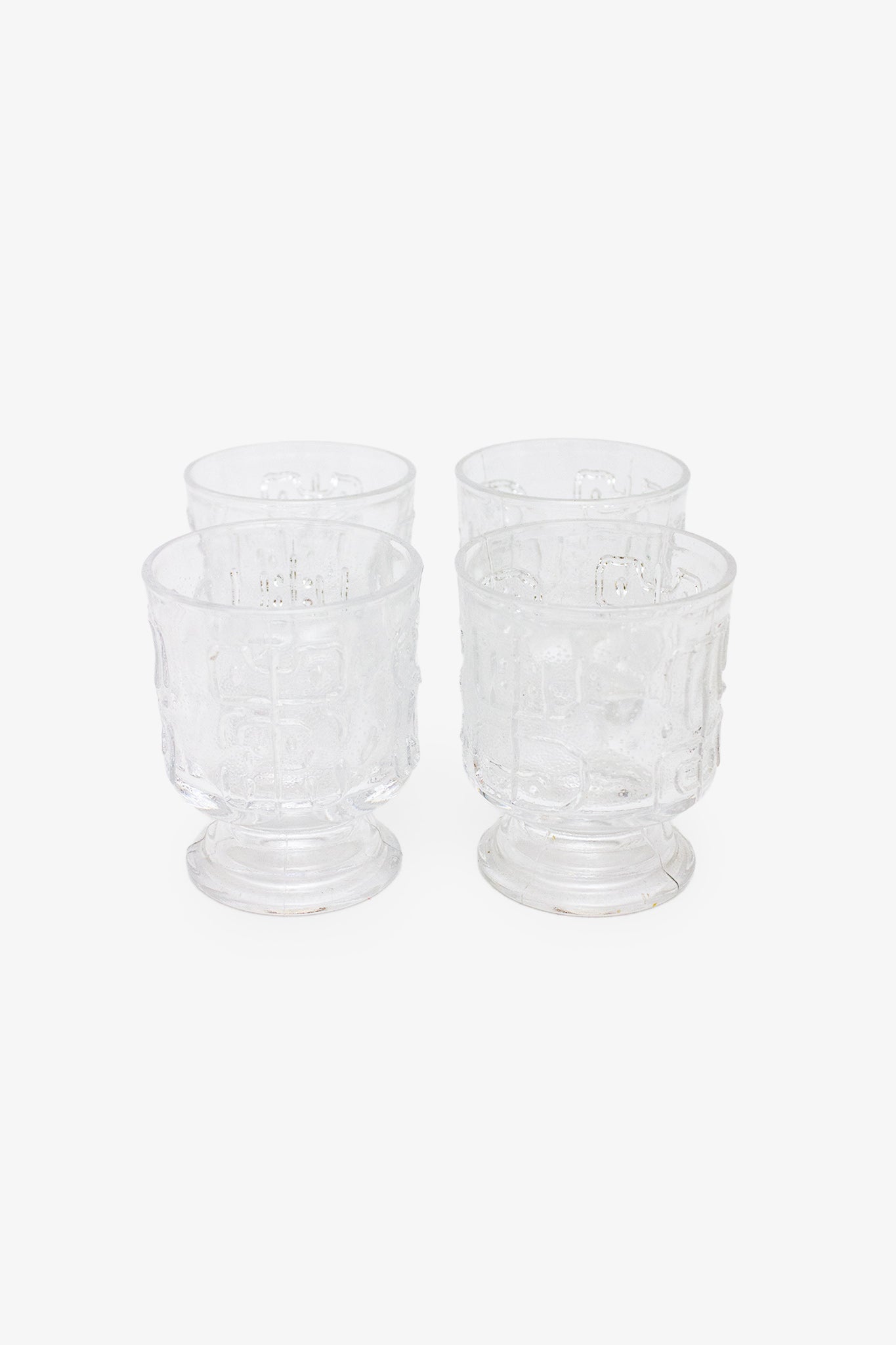 Set van 4 vintage kristallen brutalistische glazen Spiegelau