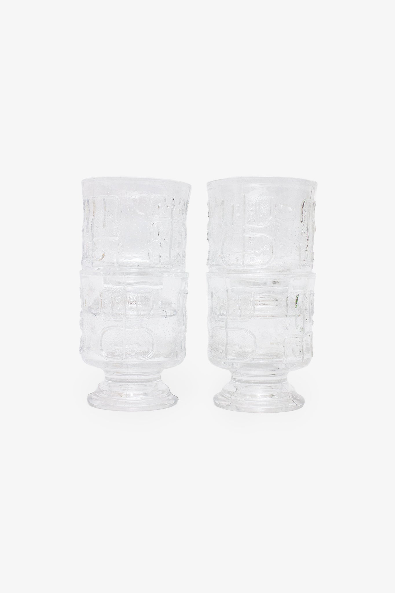 Set van 4 vintage kristallen brutalistische glazen Spiegelau