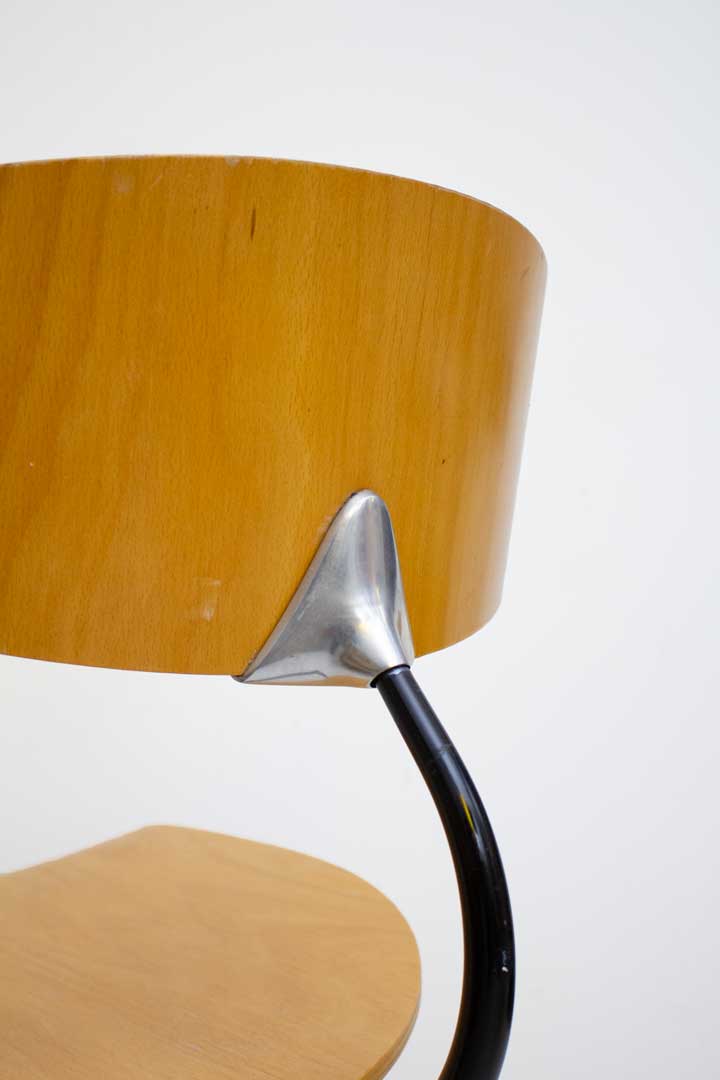Set van 5 Tripod Chair - Lande stoelen 80's design