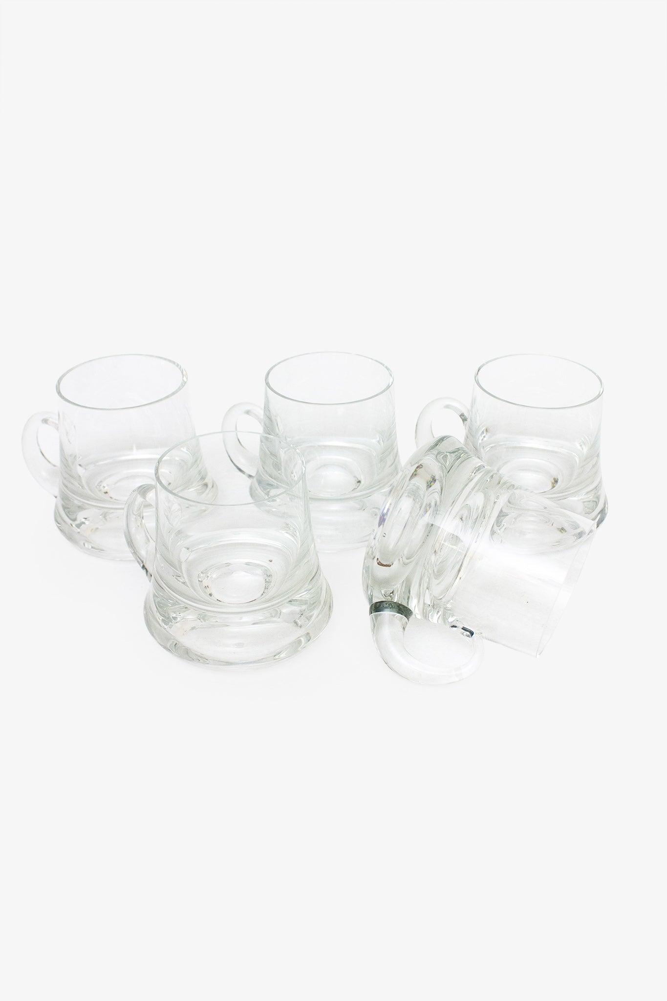 Set van 5 bulky zware kwaliteit theeglazen