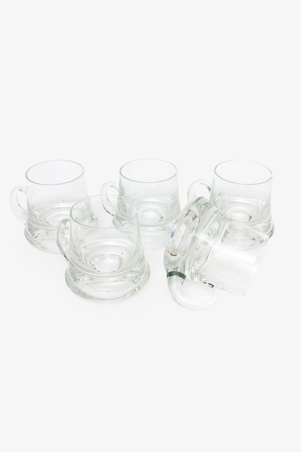 Set van 5 bulky zware kwaliteit theeglazen