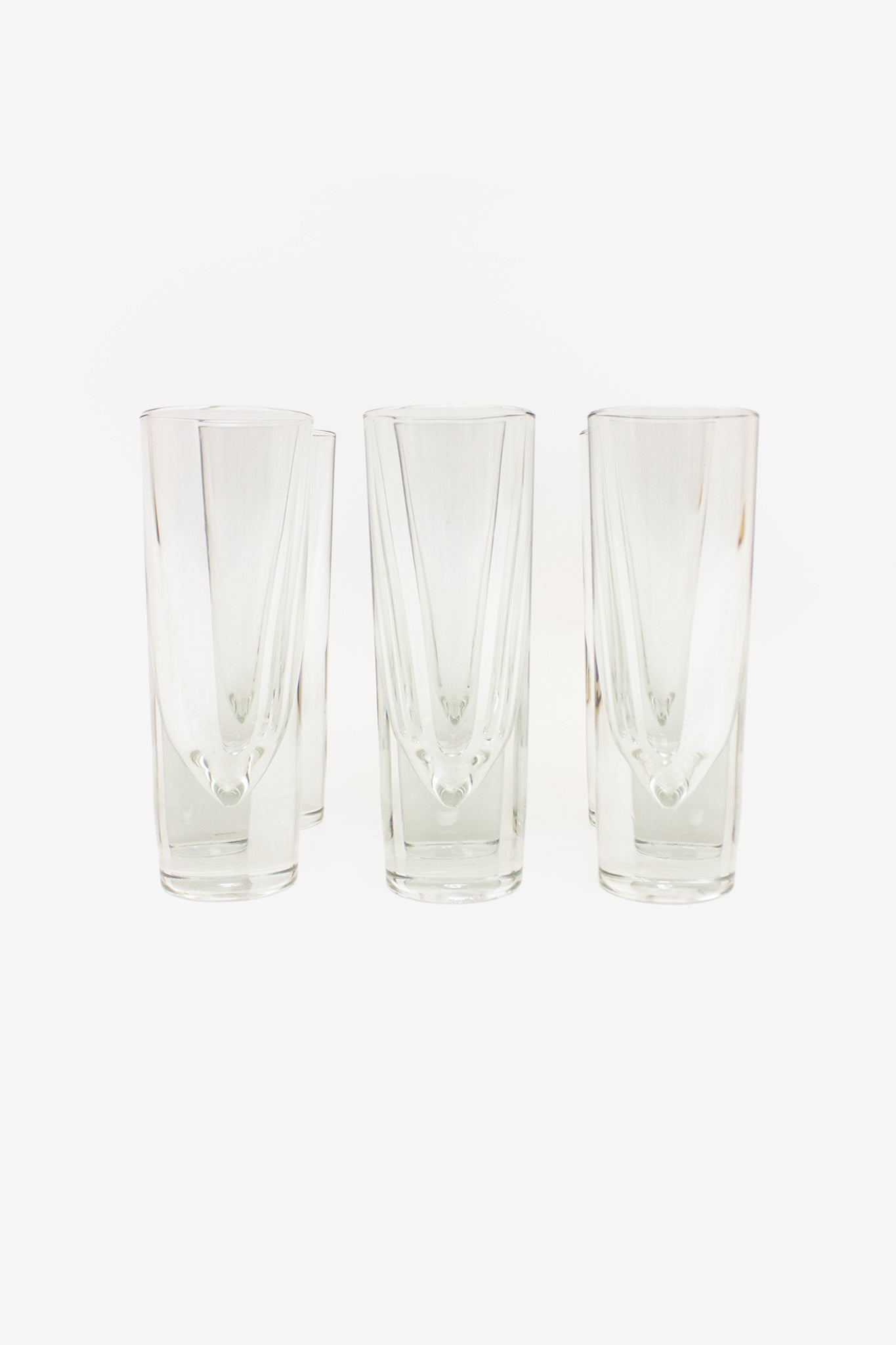 Set van 6 kristallen 80’s Carlo Moretti longdrink bullet glazen