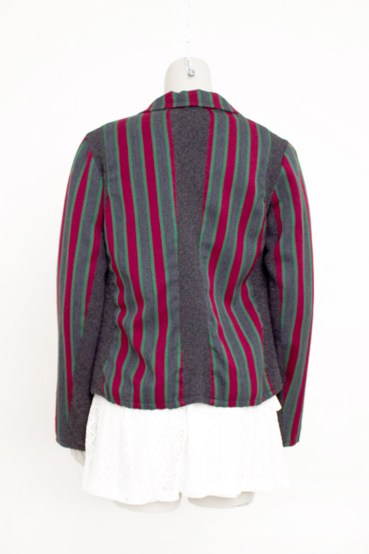 Sonia Rykiel jasje met grijze, rode en groene strepen