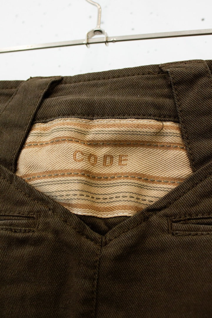 Sportmax Code legergroene denim klokkende rok