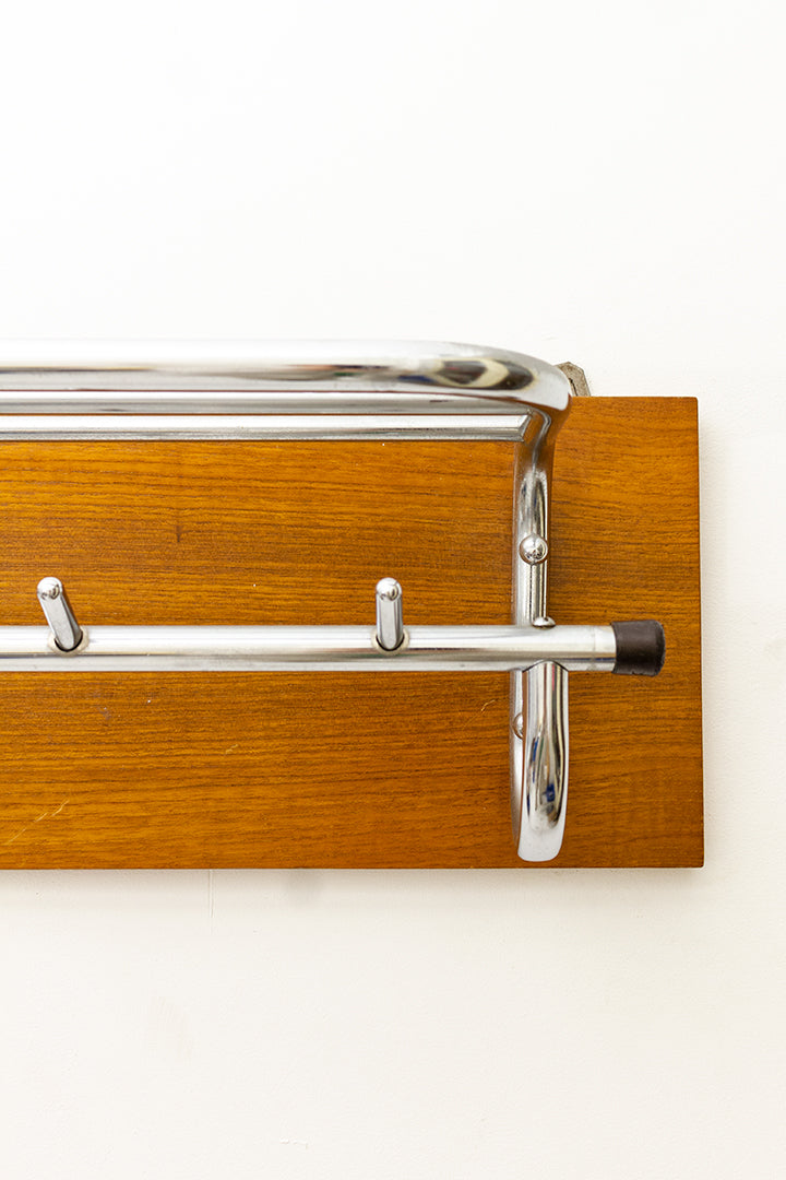Teakfineer vintage wandkapstok uit de jaren 60