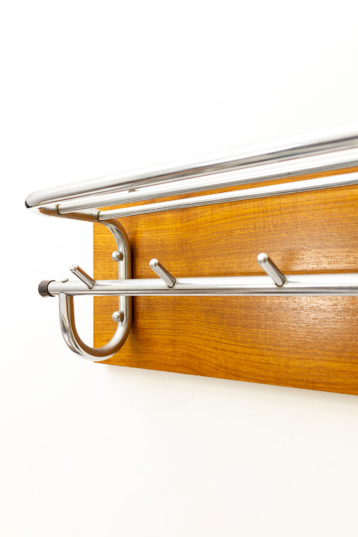 Teakfineer vintage wandkapstok uit de jaren 60