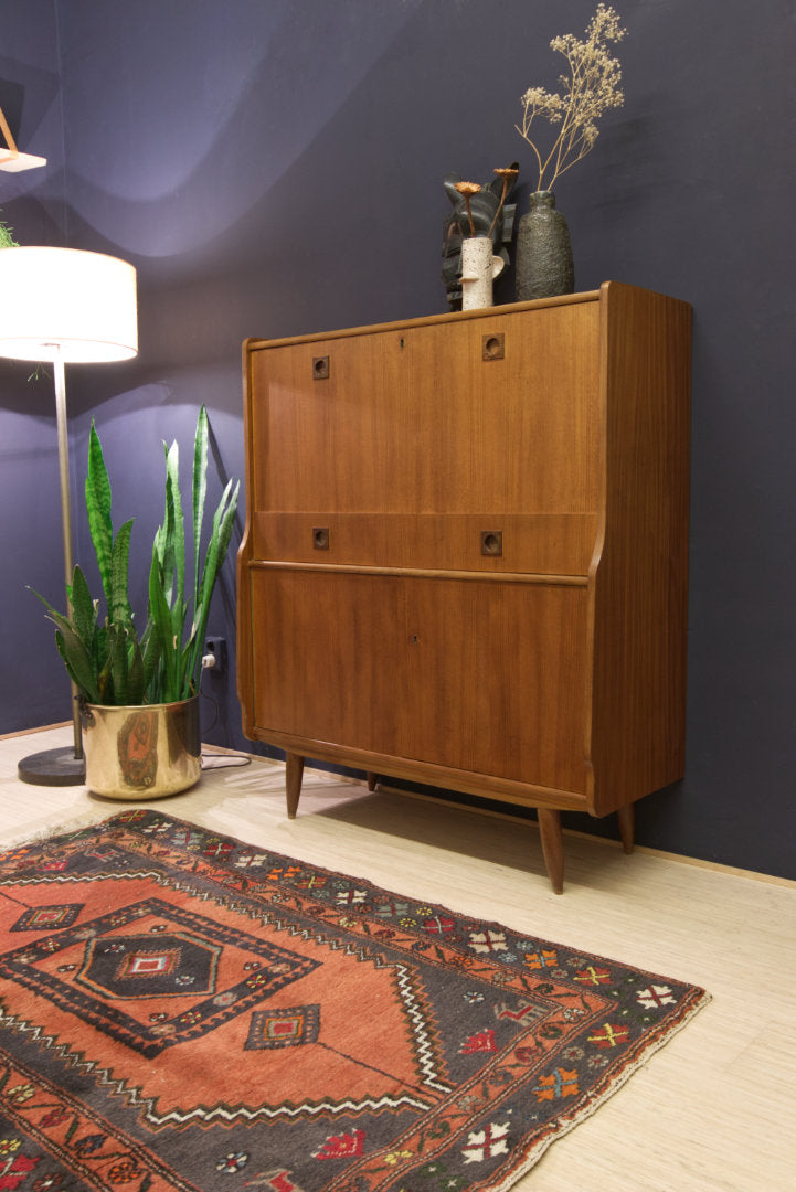 Teakhouten jaren 60 secretaire wandkast wandmeubel