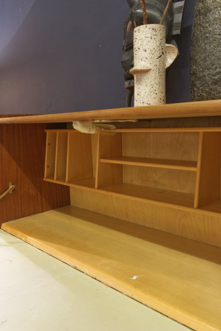 Teakhouten jaren 60 secretaire wandkast wandmeubel