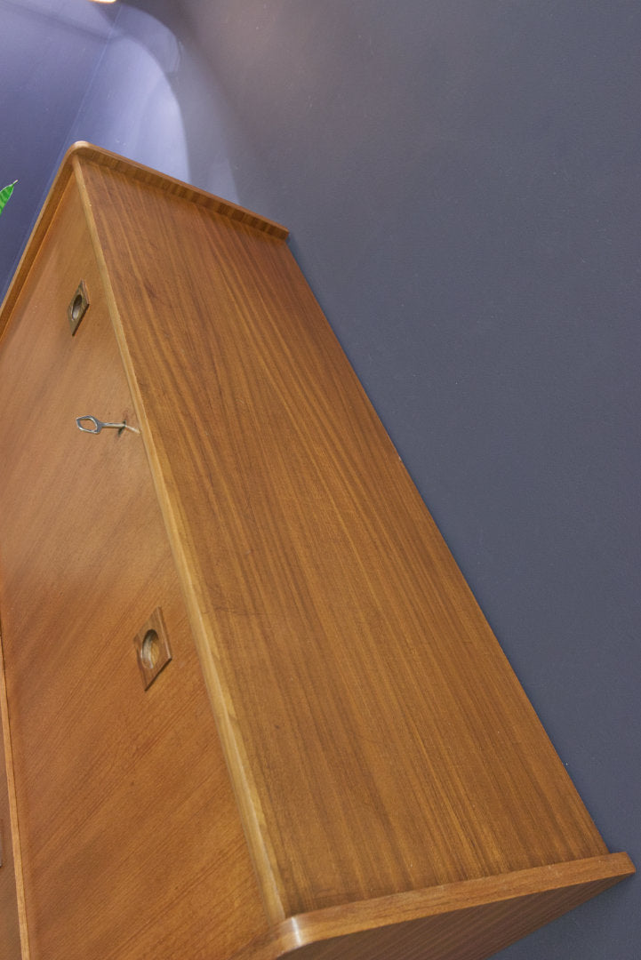 Teakhouten jaren 60 secretaire wandkast wandmeubel