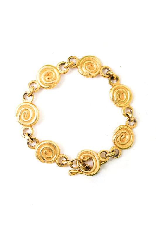 Vergulde armband met zonnetjes vintage