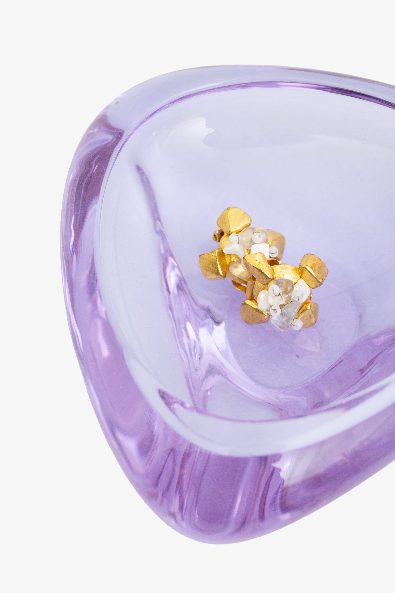 Vintage vergulde oorclips Antigona Paris