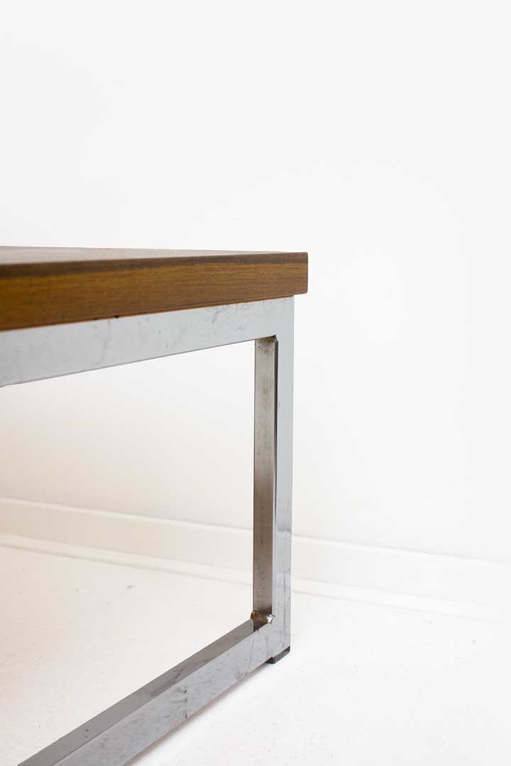 70s Vintage salontafel 75 cm vierkant