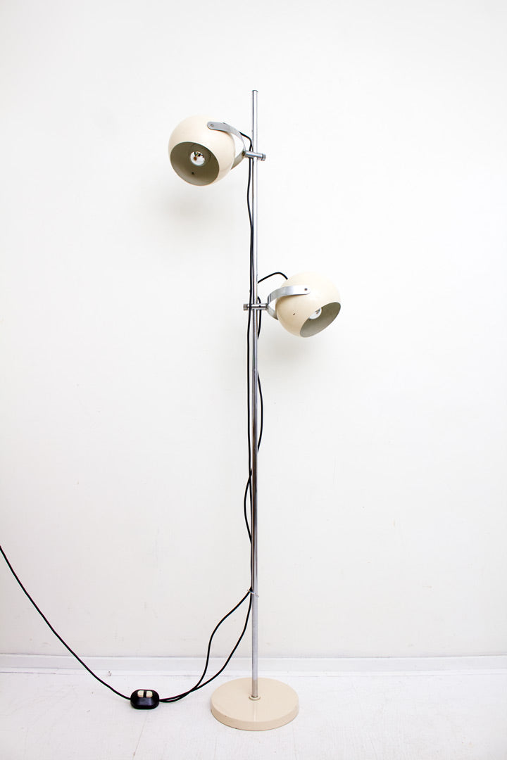 Vintage Anvia staand bollenlamp creme