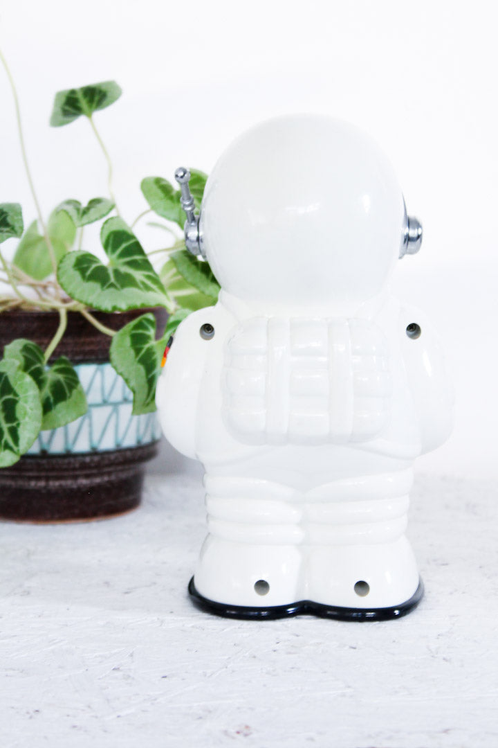 Vintage Astronaut spaarpot / wekker