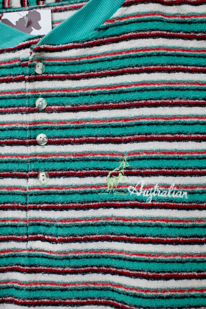 Vintage Australian t-shirt gestreepte badstof