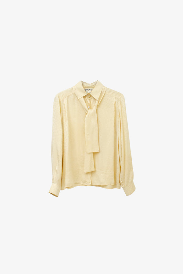 Vintage Celine Paris zijden blouse + sjaaltje