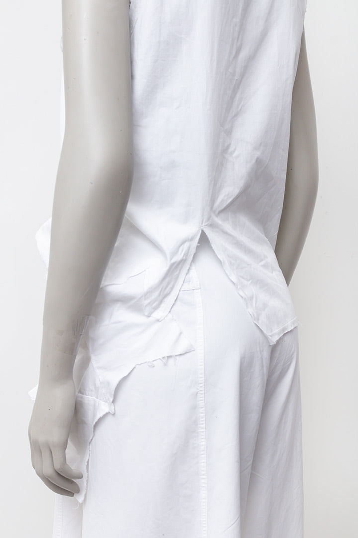Vintage Comme des Garçons top van wit katoen met ingezette sterren