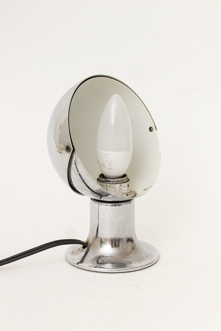 Vintage Egon Hillebrand Eclips lamp van verchroomd metaal