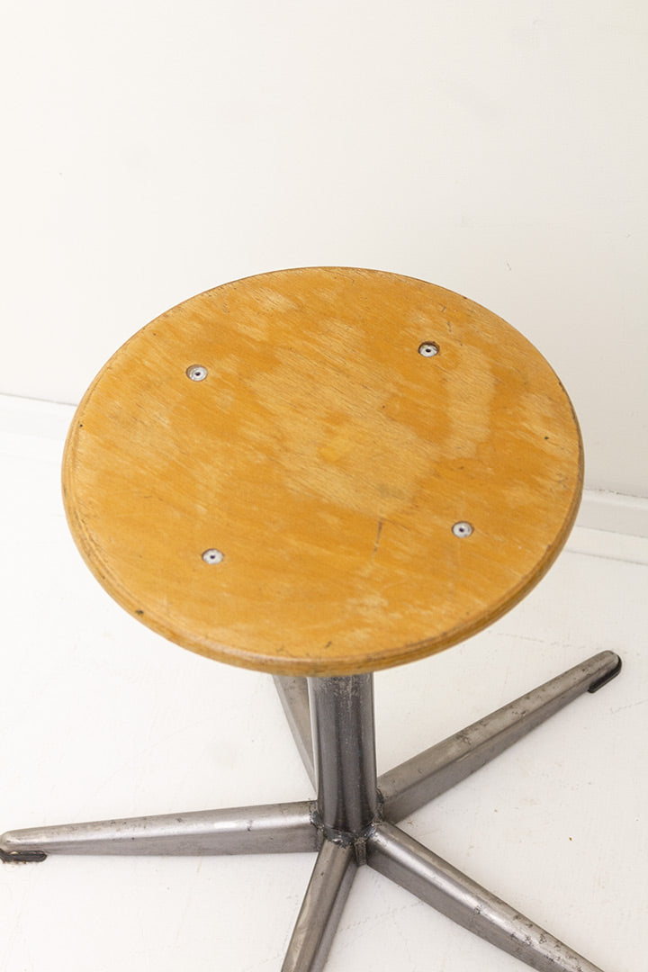 Vintage Friso Kramer verstelbare atelierkruk