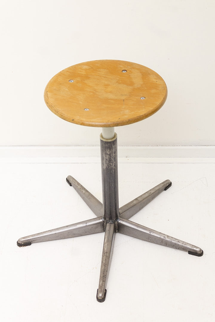 Vintage Friso Kramer verstelbare atelierkruk