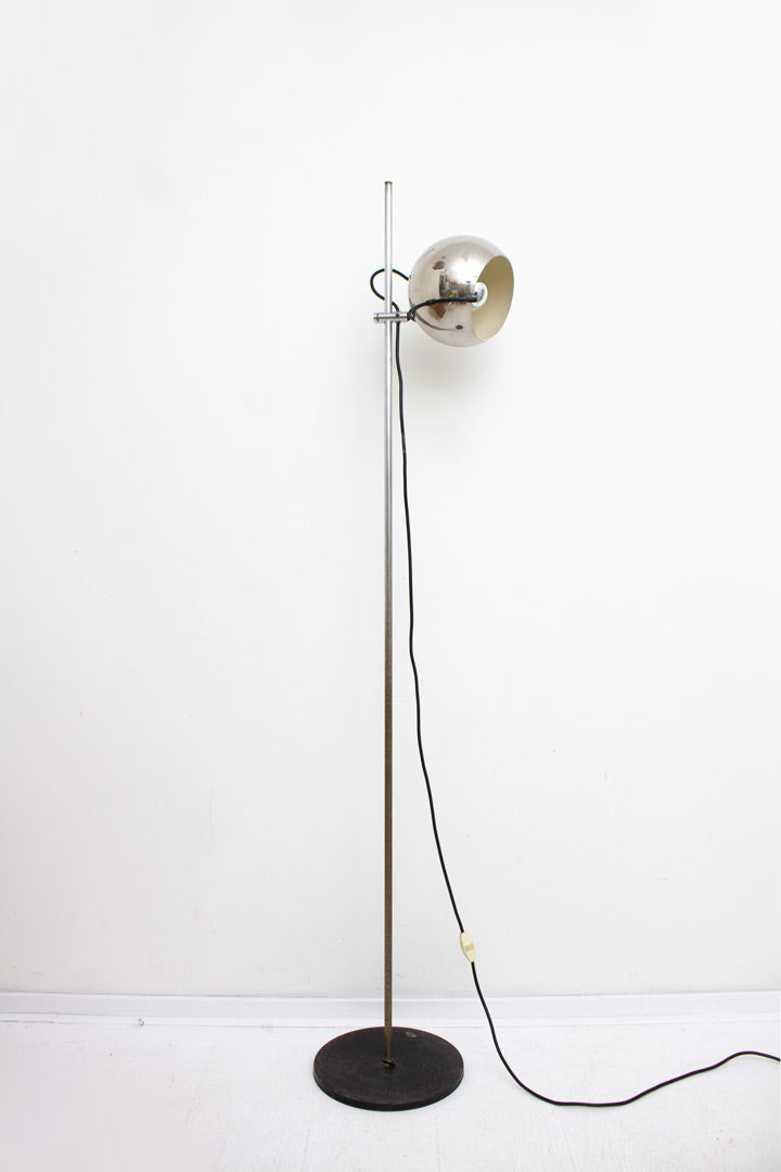 Vintage Gepo vloerlamp verchroomde bol