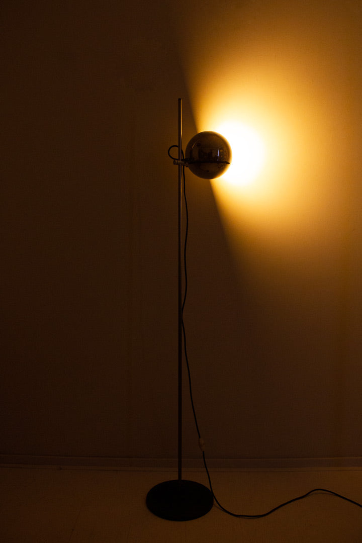Vintage Gepo vloerlamp verchroomde bol
