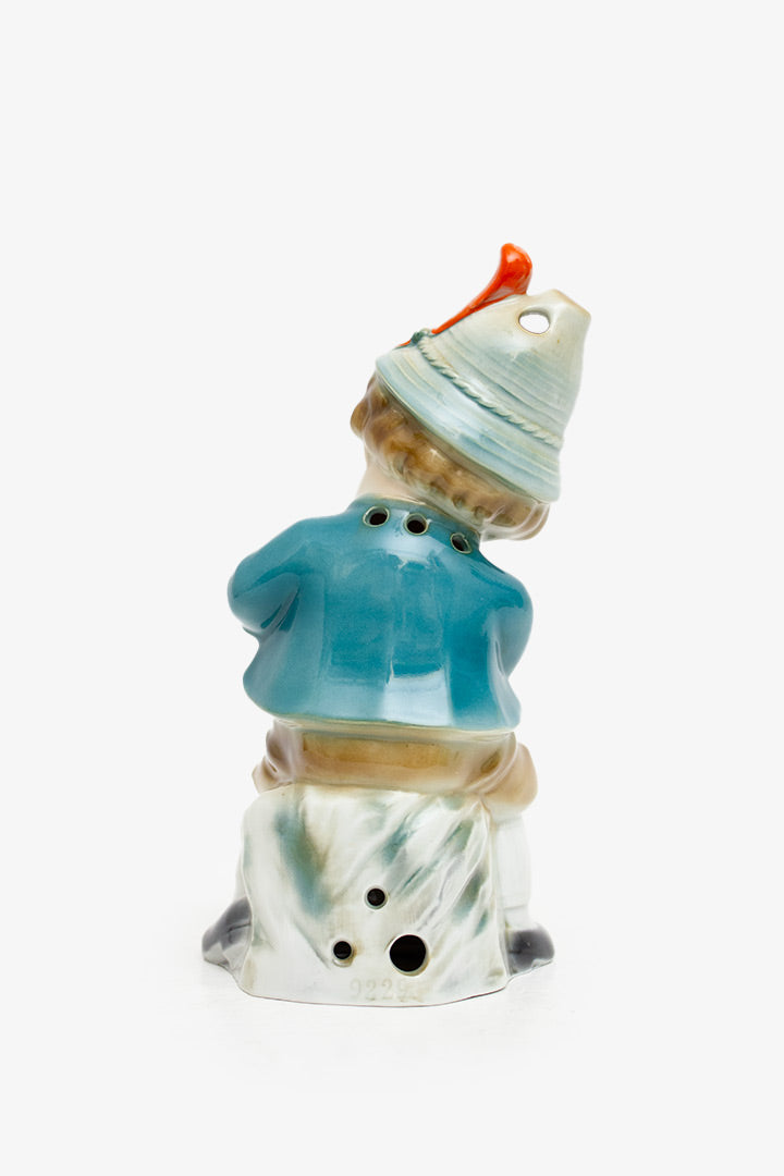 Vintage Goebel Hummel jongen met fluit en grappige blik