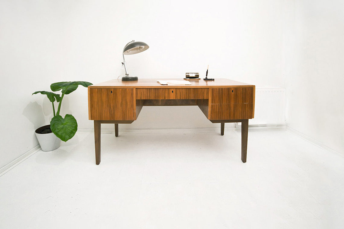 Vintage Grigat jaren 60 bureau met boekenplank