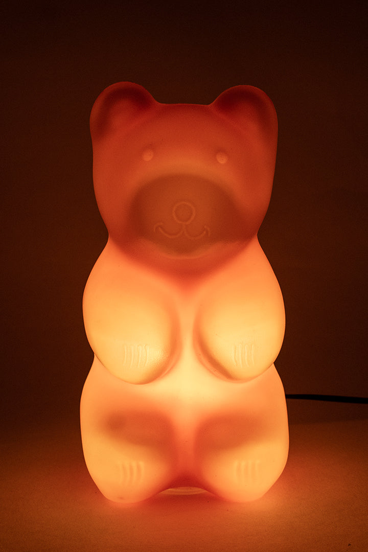 Vintage Heico jelly beer oranje tafellamp of wandlamp