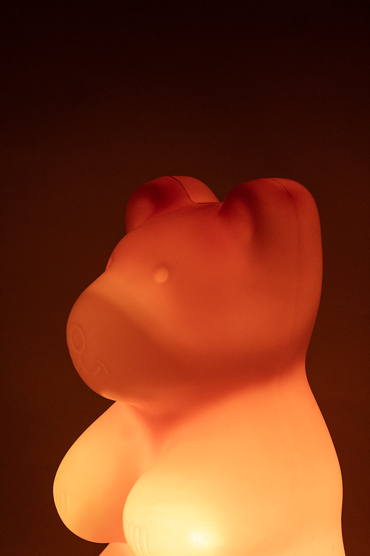 Vintage Heico jelly beer oranje tafellamp of wandlamp