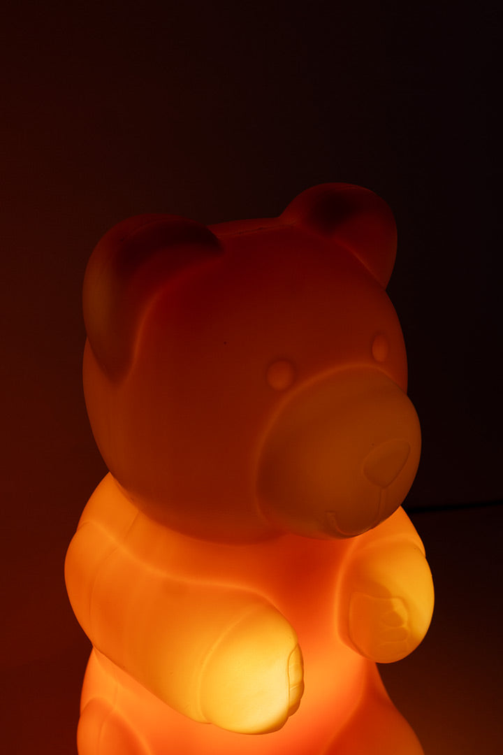 Vintage Heico jelly beer tafellamp/wandlamp oranje