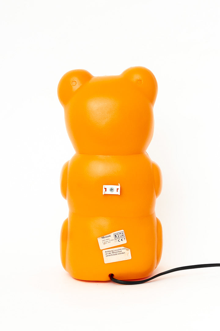 Vintage Heico jelly beer tafellamp/wandlamp oranje