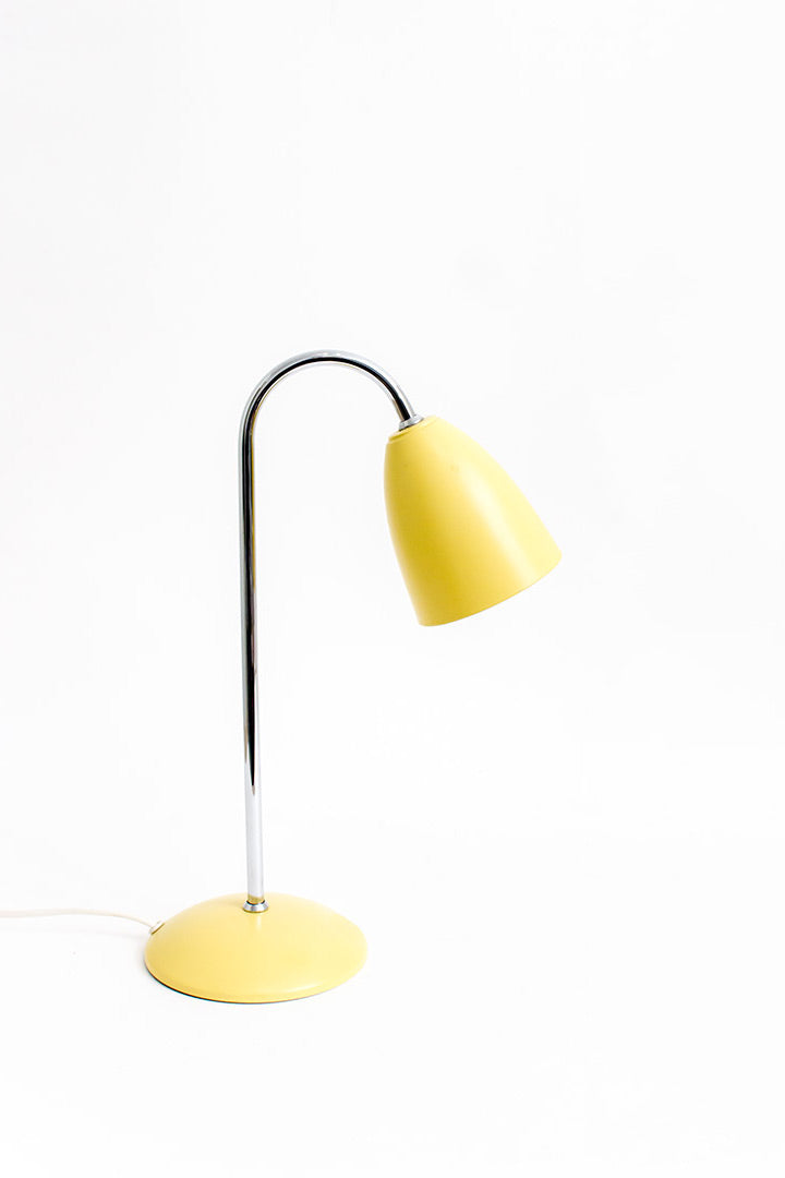 Vintage Hema bureaulamp lichtgeel