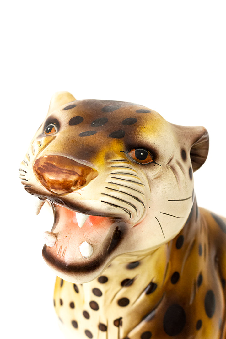Vintage Italiaans panter beeld van keramiek