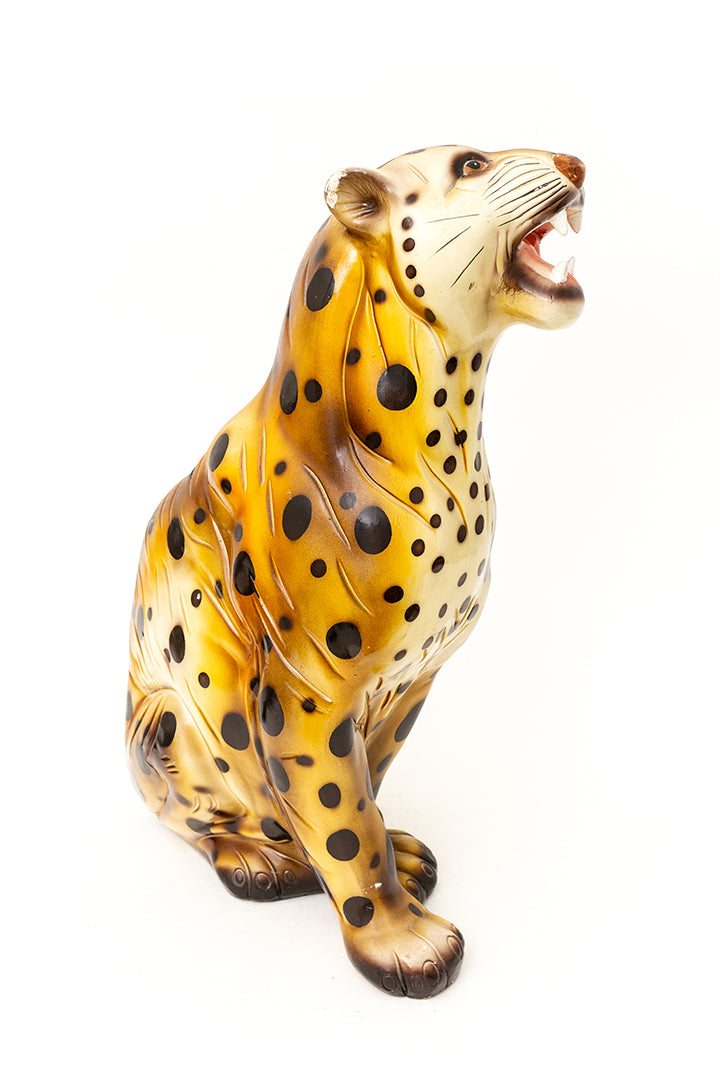 Vintage Italiaans panter beeld van keramiek