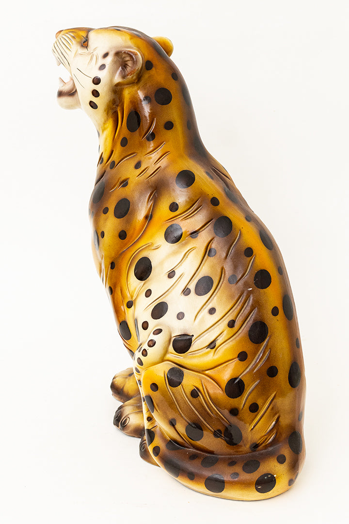 Vintage Italiaans panter beeld van keramiek