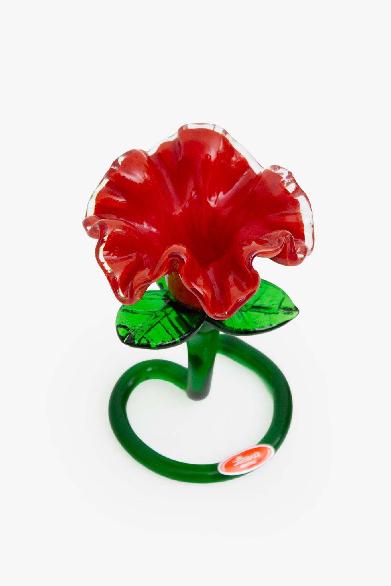 Vintage Joska glazen bloem kandelaar 