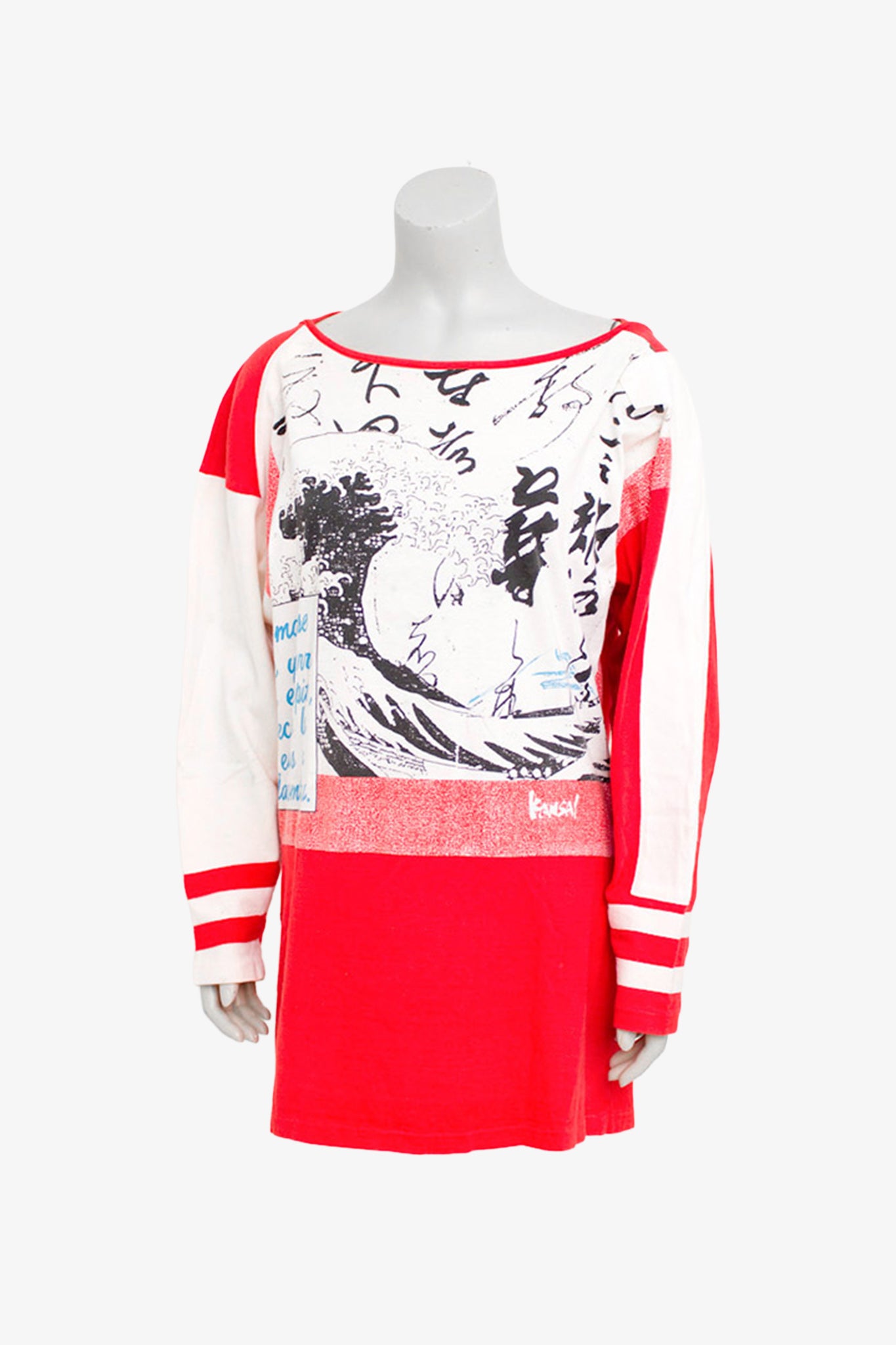 Vintage Kansai Yamamoto longsleeve met golven