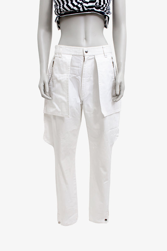 Vintage Kansai Yamamoto witte katoenen broek jodhpur stijl