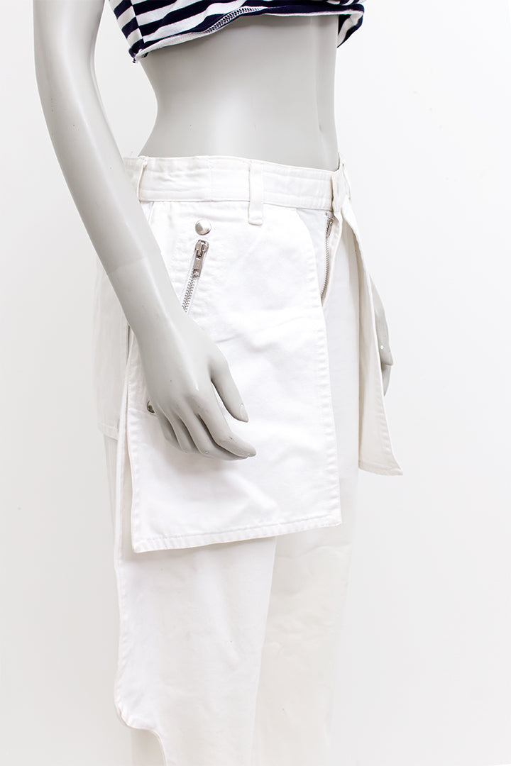 Vintage Kansai Yamamoto witte katoenen broek jodhpur stijl