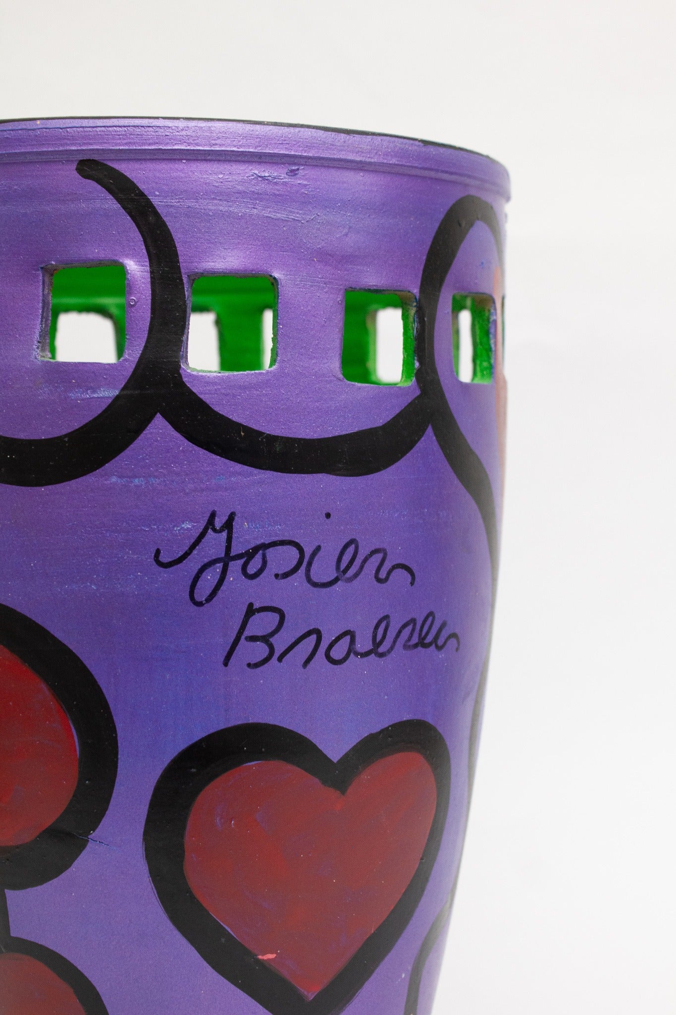 Vintage kunst vaas Josien Broeren