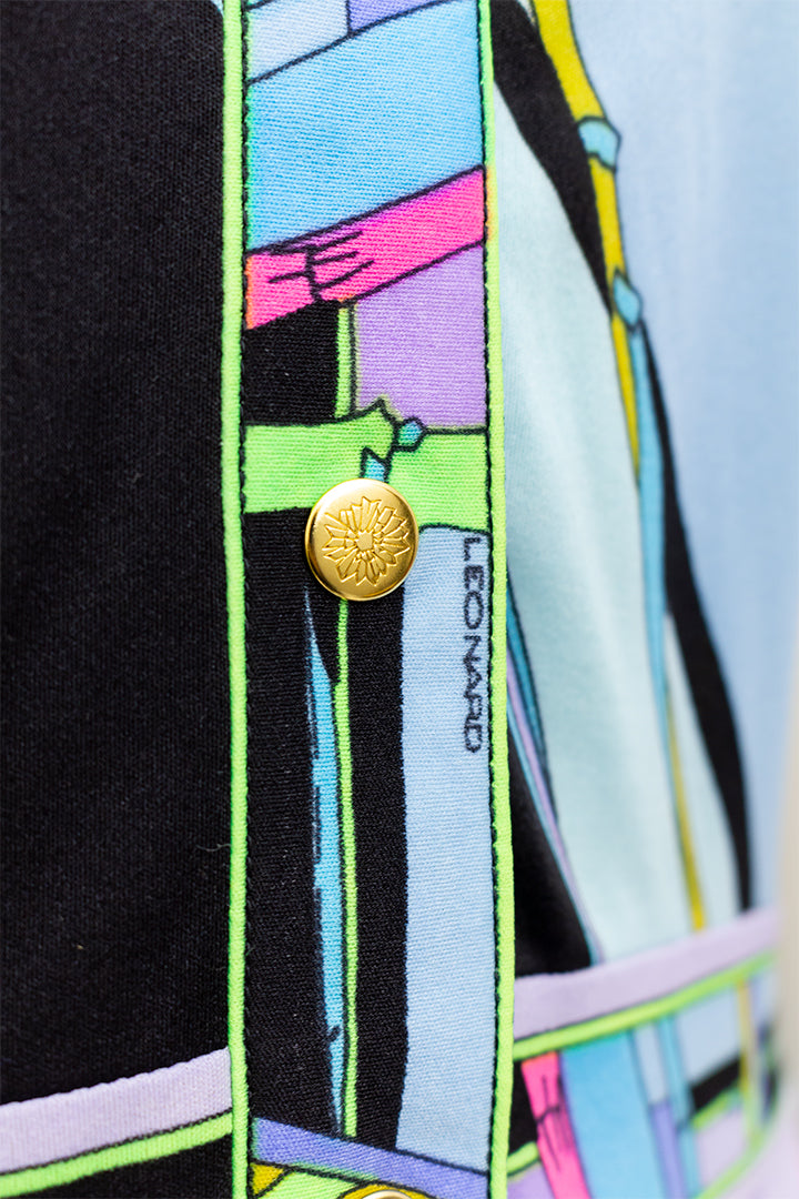 Vintage Leonard Paris jurk met neon print jaren 80
