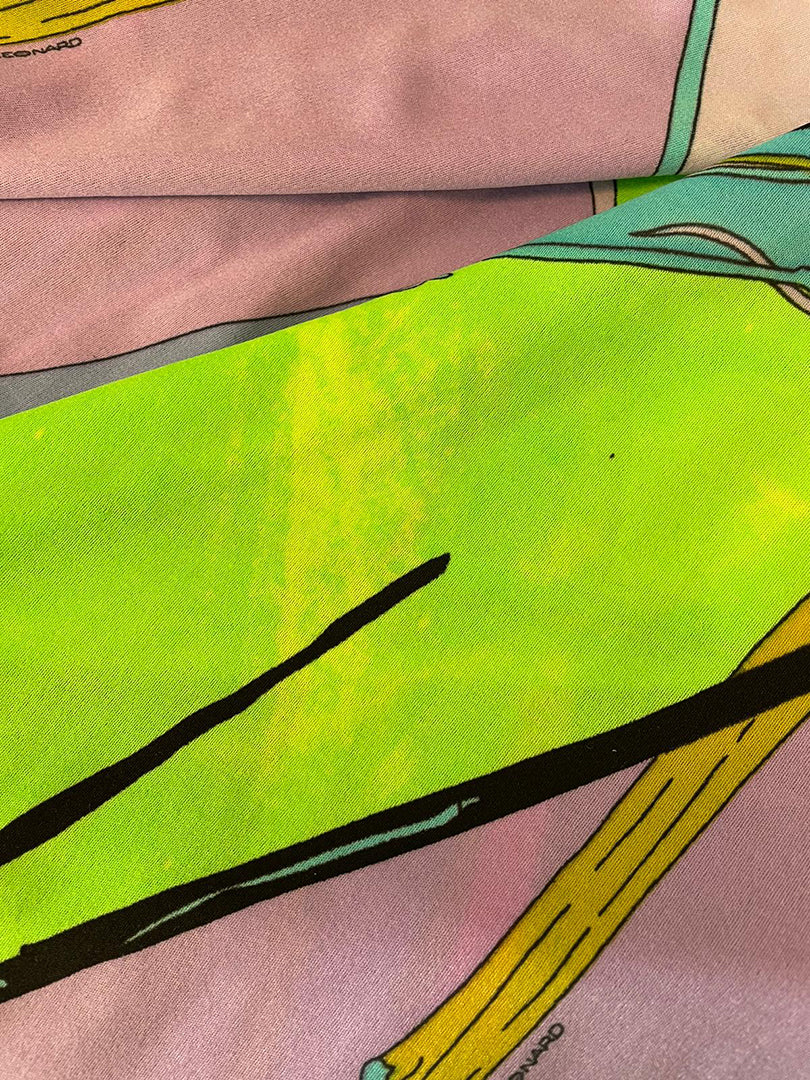 Vintage Leonard Paris jurk met neon print jaren 80