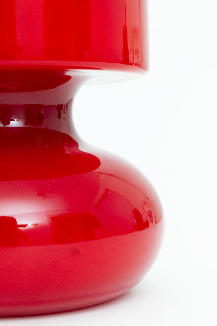 Vintage Lykta Ikea tafellamp mushroom van rood glas