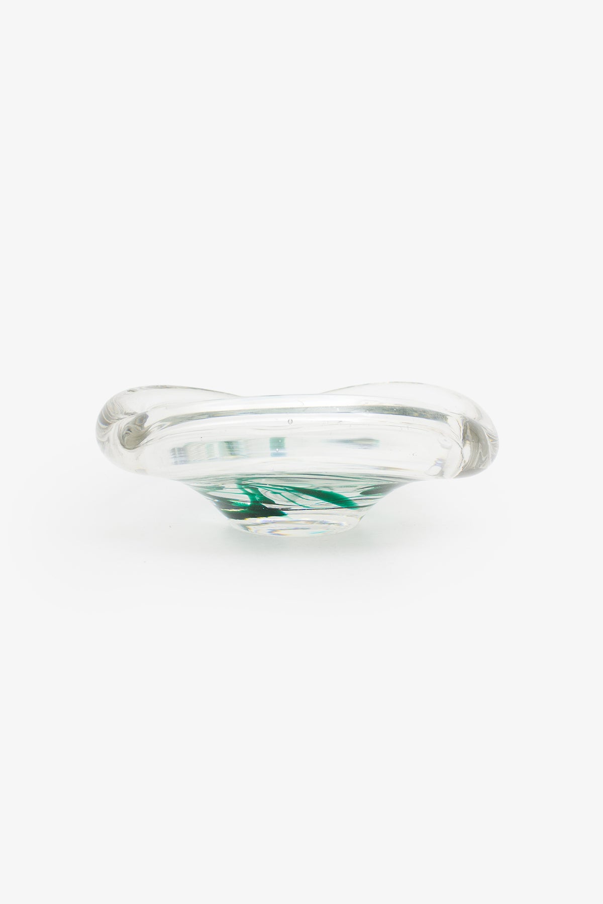 Vintage Max Verboeket Kristalunie groen swirl bakje