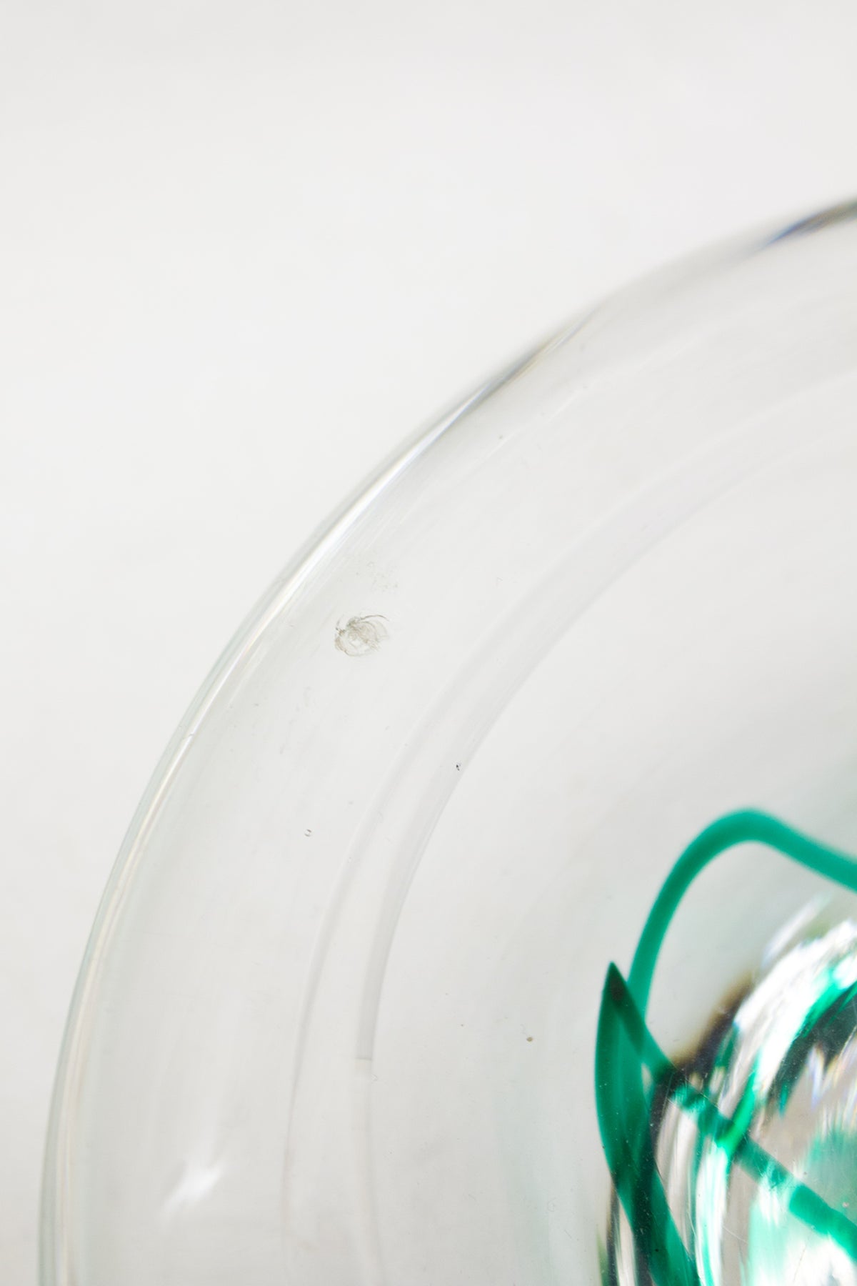 Vintage Max Verboeket Kristalunie groen swirl bakje