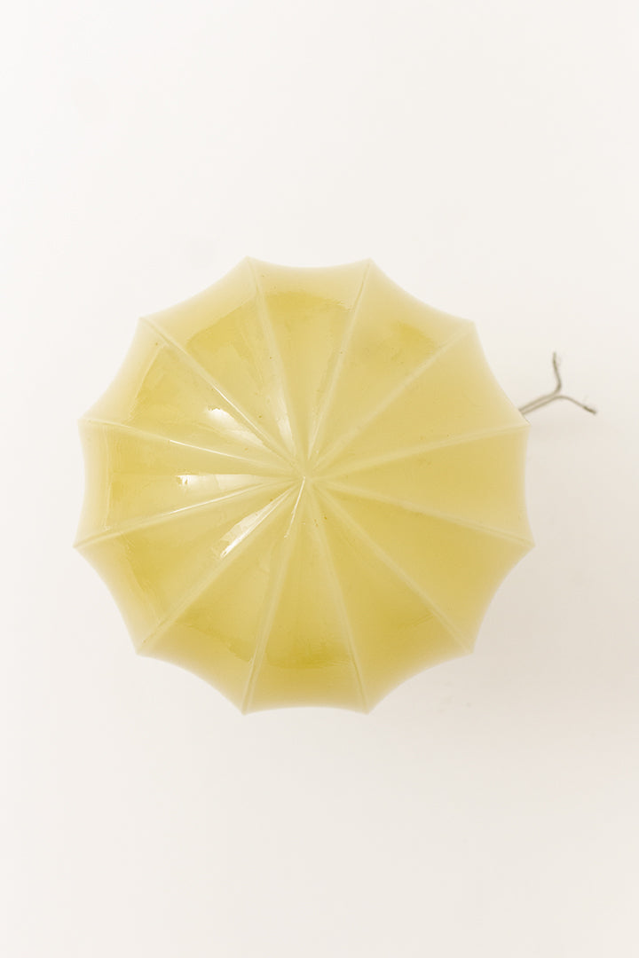Vintage Niko plafonnière gele glazen bol Art Deco
