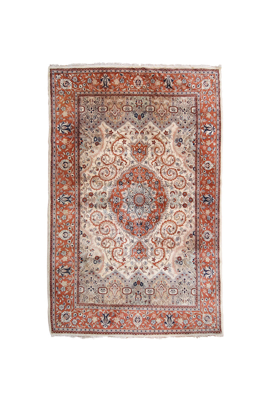 Vintage Perzisch vloerkleed met bruine tinten