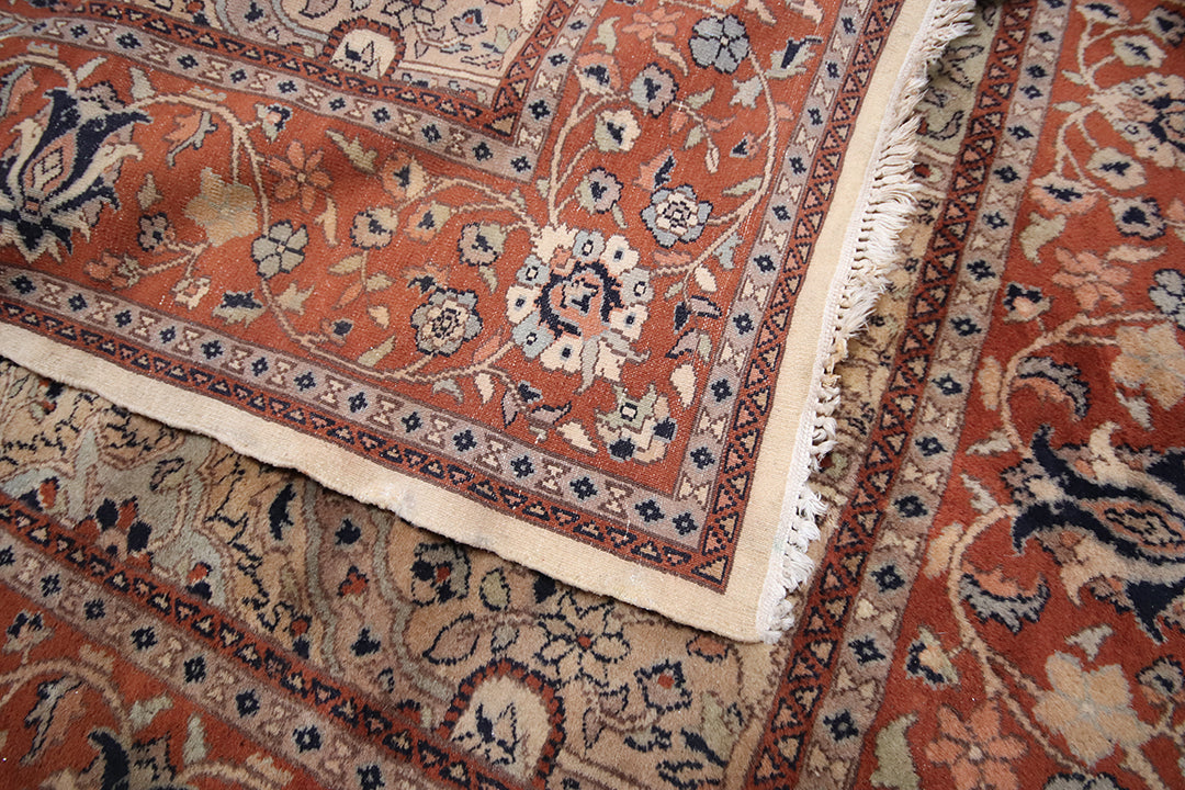 Vintage Perzisch vloerkleed met bruine tinten