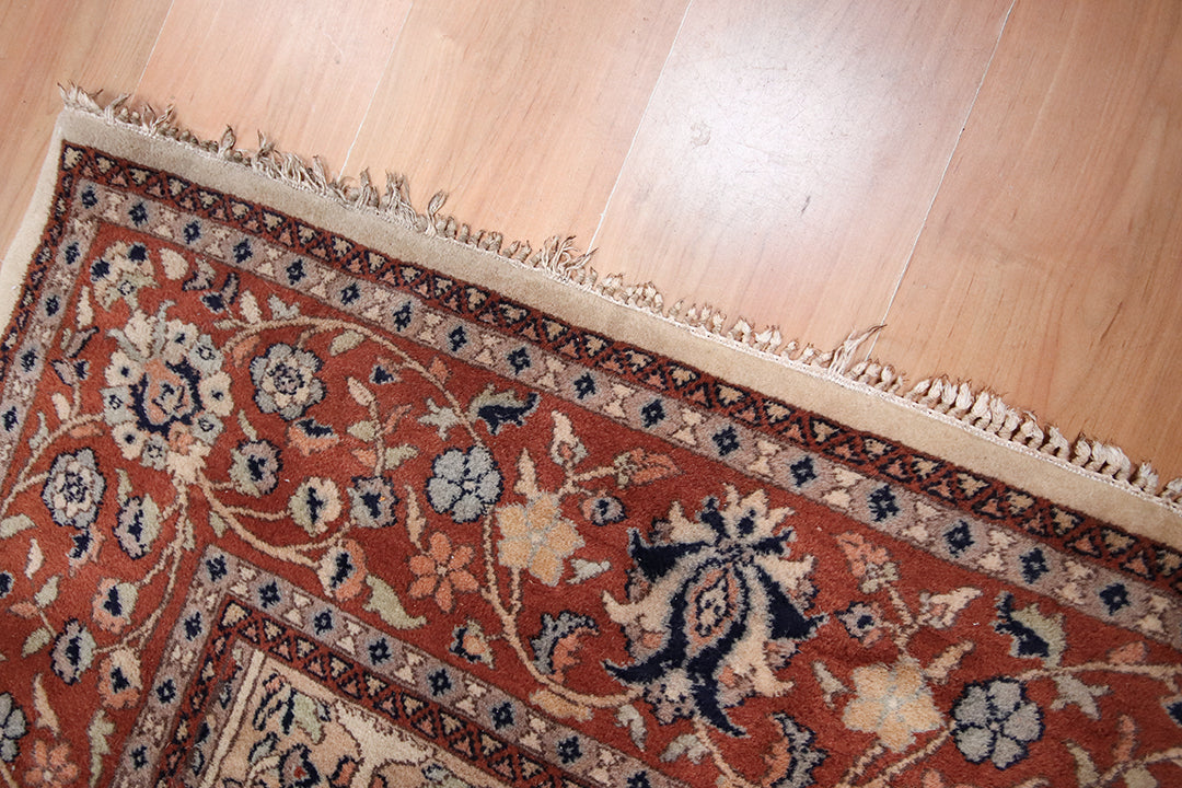 Vintage Perzisch vloerkleed met bruine tinten